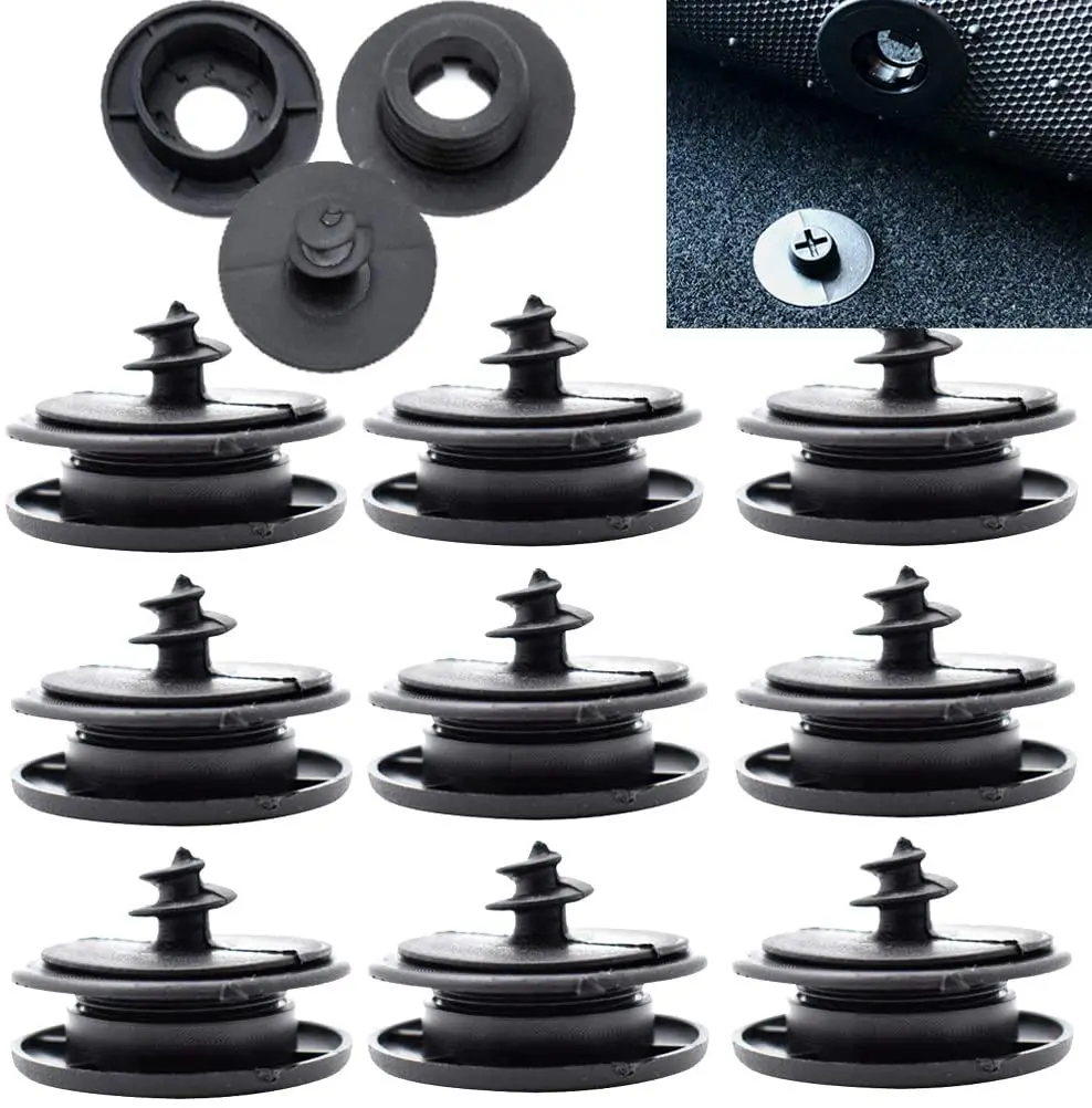 Clipes universais para tapete de carro, fixadores antiderrapantes para skoda two fiat 500 panda volvo v40 toyota corolla audi 80 pa com 10 peças