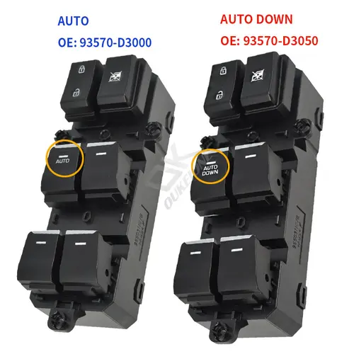 Imagen 2 del producto Para Hyundai TUCSON 2016 2017 2018 2019 accesorios interruptor de ventana eléctrica Control de vidrio botón elevador 93570D3000 93570D3050