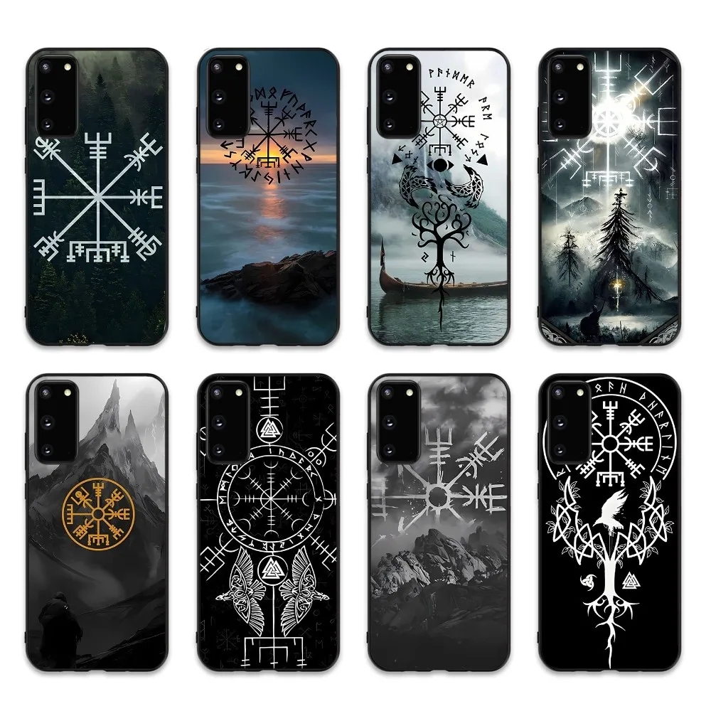 V-Viking Vegvisir Logo Phone Case For Samsung S 9 10 20 21 22 23 30 23plus Lite Ultra FE S10lite Fundas