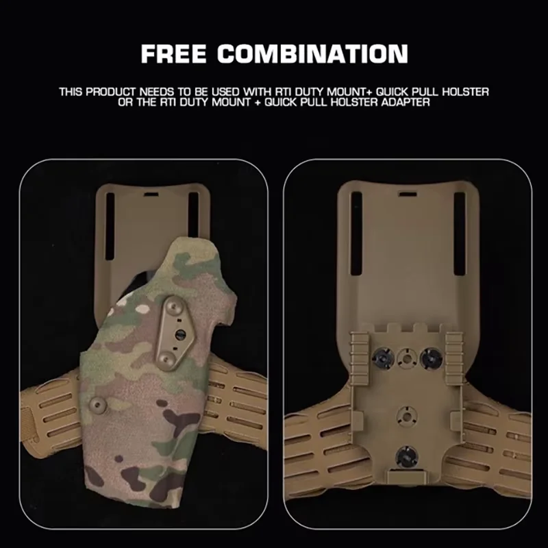 Tactical Drop Leg Holster Platform,Thigh Belt Platform,Gun Holster Adapter, Base for Glock 17,19,M9 Waist Platform Quick Locking