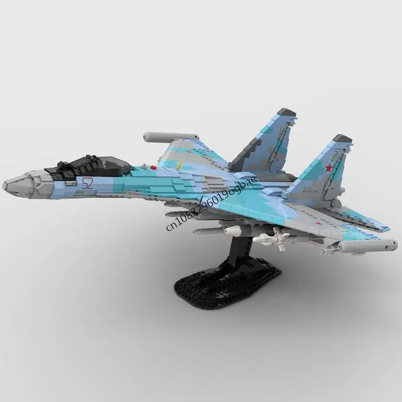 2013PCS WW2 Military MOC 1:35 scale Su-35 Flanker aircraft model DIY creative ideas Fighter Plane ChildToy Assembly Puzzle Gift