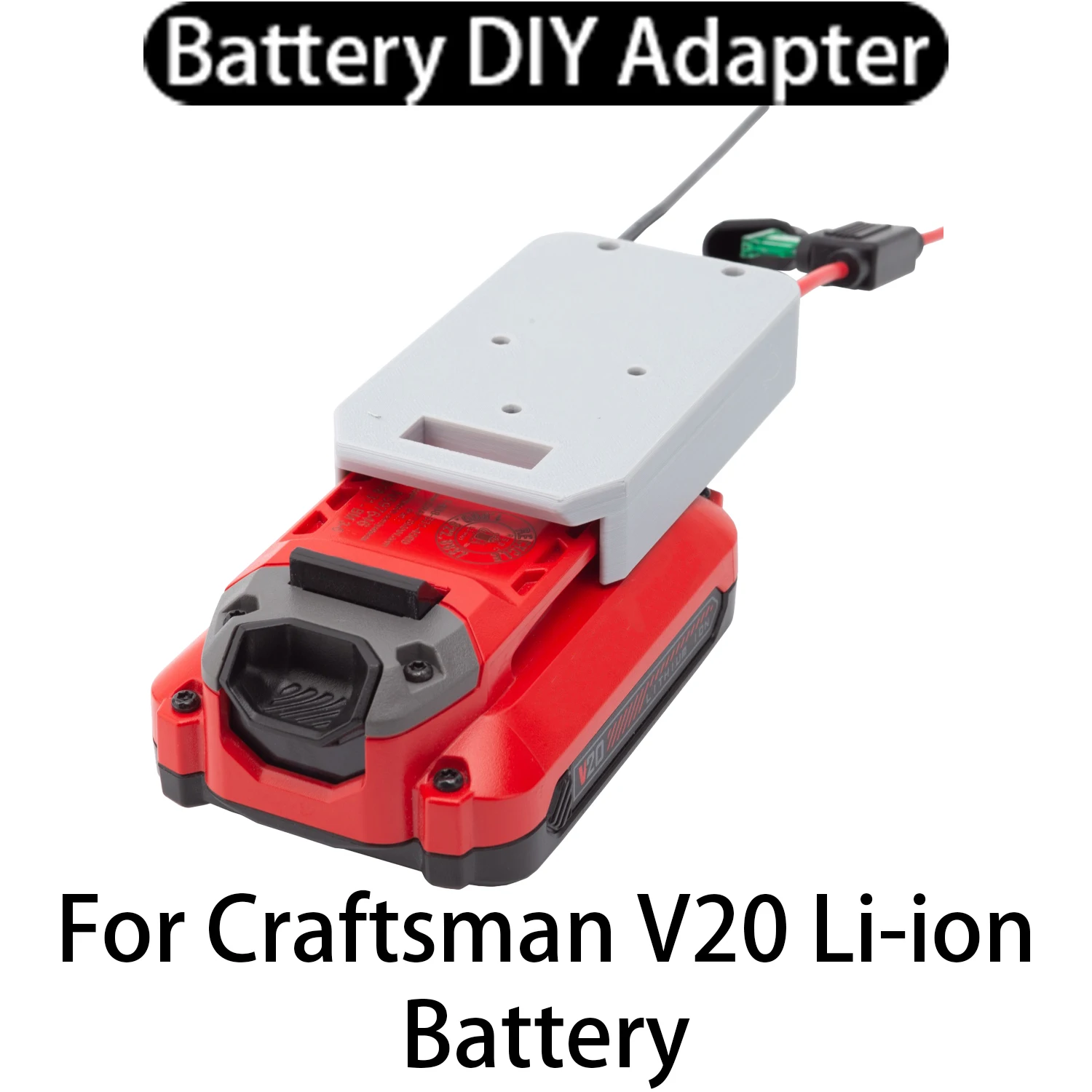 Battery DIY Adapter For Craftsman V20 Li-ion Battery DIY Adapter Performancer Connector 14AWG DIY Adapter for Foy Machines, Cars