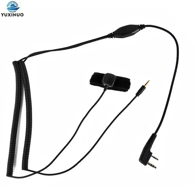 2-pin V3 V6 V8 Bluetooth Helmet Finger PTT Mic Headset Connenting Separation Cable for Kenwood Baofeng UV-5R UV-82 GT-3 CB Radio