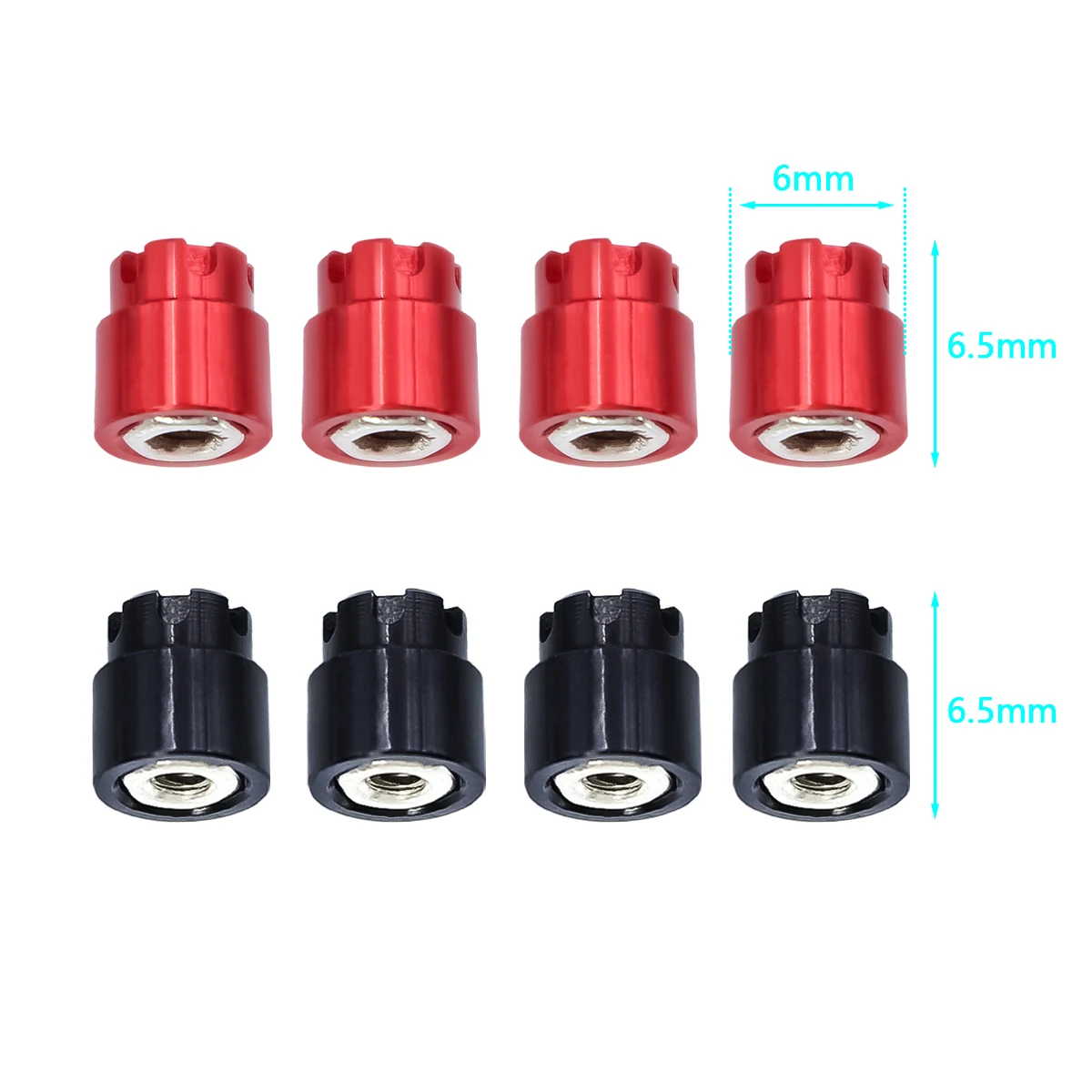 4PCS M2 Wheel Nuts Cap Locking Hubs Aluminum Upgrade For RC Car Crawler Axial SCX24 Deadbolt Jeep Gladiator Ford Bronco Parts