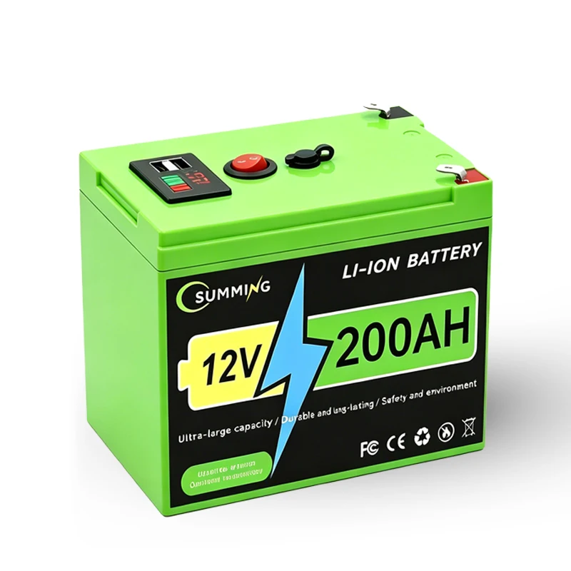 

12V 150Ah lithium iron phosphate battery, high-capacity built-in BMS system for night emergency power supply, solar panel, RV