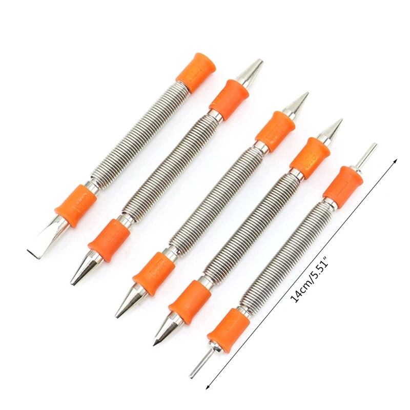 5Piece Double Head Setter Hinge Pin Set Hammerless Spring Set Striking Force Door Pin Removal Tool