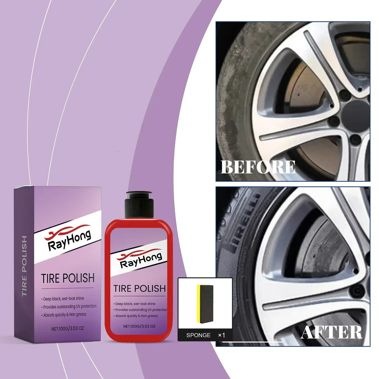 Car Tire Polishing Paste Tire Cleaning, Rust Removal, Polishing, Brightening, Antifouling, Wheel Retreading Paste