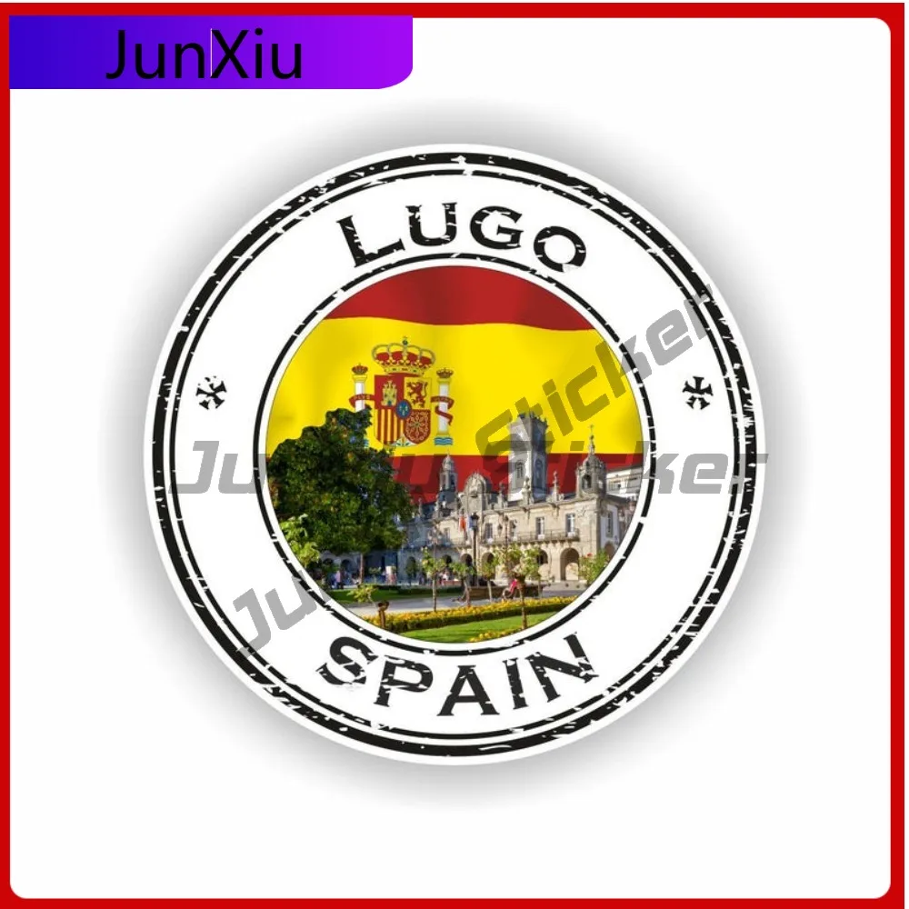 

Lugo Spain Seal Trendy Truck Waterproof Decal Round Symbol Sticker Wall Trendy Window Motorcycle Anti Scratch Stylish Car