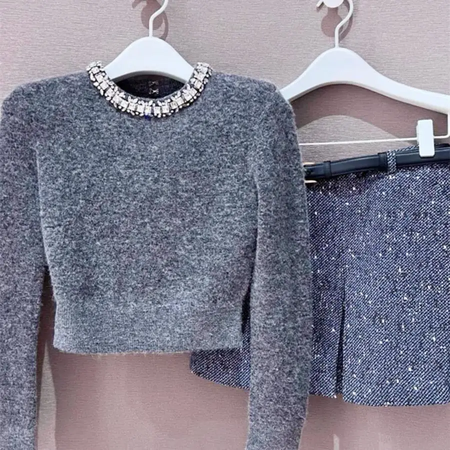 

Высококачественная версия European Sle SE Home New Light ey Sweet Versatile Long Sve вязаный свитер Верхняя внутренняя одежда