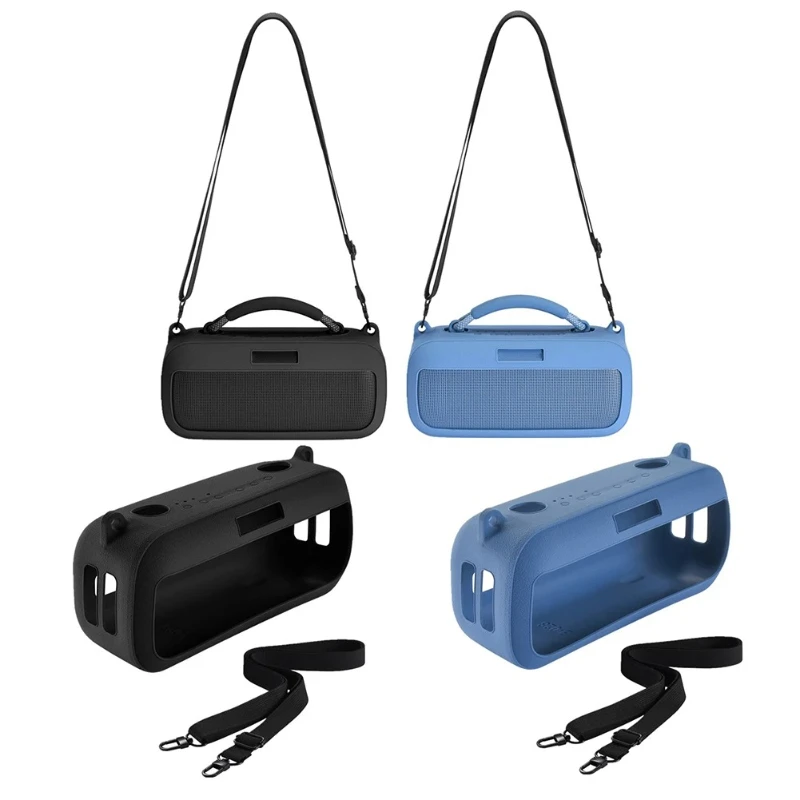 Silicone Cover Case Shockproof Travel Carrying Case with Shoulder Strap Speakers Pouch Bag for Bose SoundLink Max Speaker