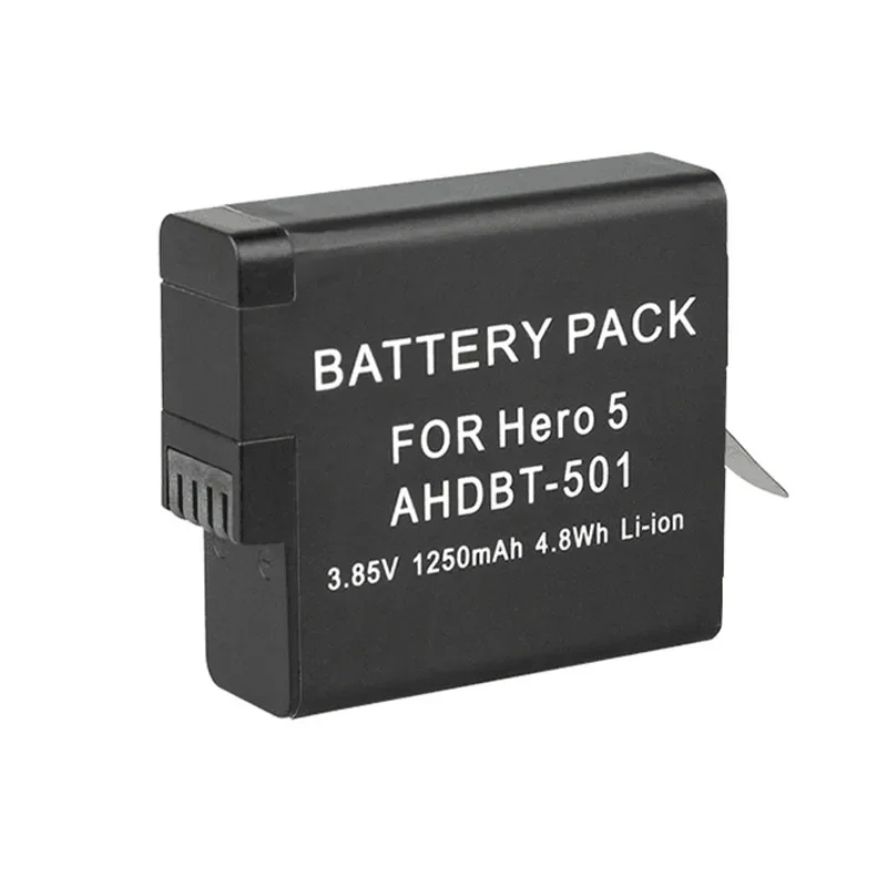 1-5 قطعة 1250 مللي أمبير بطارية ليثيوم أيون ل Gopro بطل 7 6 5 بطارية كاميرا الحركة بطاريات Ahdbt-501 كامل فك التشفير متوافق الملحقات