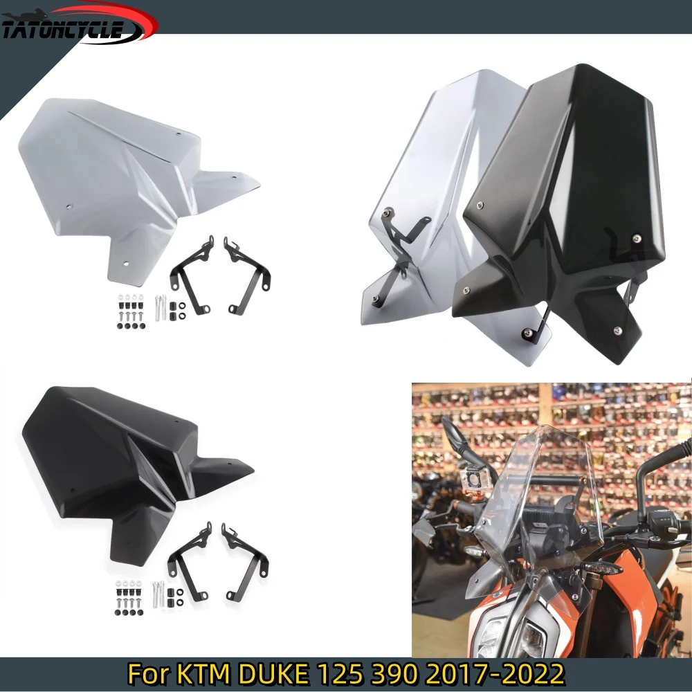 

For KTM Duke 390 250 125 Windscreen Windshield Wind Visor Viser Deflector Shield with Mounting Bracket 2017-2022 Accessories