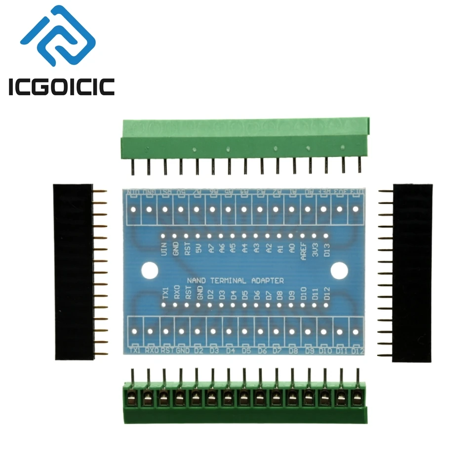 NANO V3.0 3.0 adaptor Terminal pengontrol papan ekspansi NANO IO Shield plat ekstensi sederhana UNTUK Arduino AVR ATMEGA328P