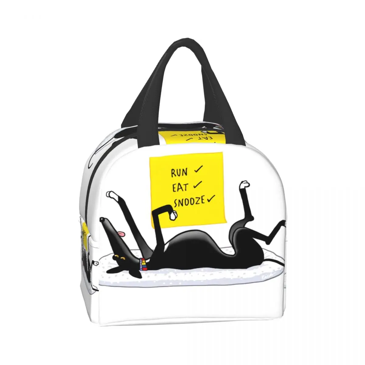 Greyhound Dog Resuable Lunch Box Women multifunzione grey Thermal Cooler Food Insulated Lunch Bag Kids School Children