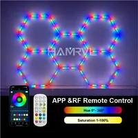 Hexagon Led Lighting Rgbw Gaming App & Remote Control Garage RGB Light Ceiling Honeycomb Lamp Car Shop Workshop Lamp Game room