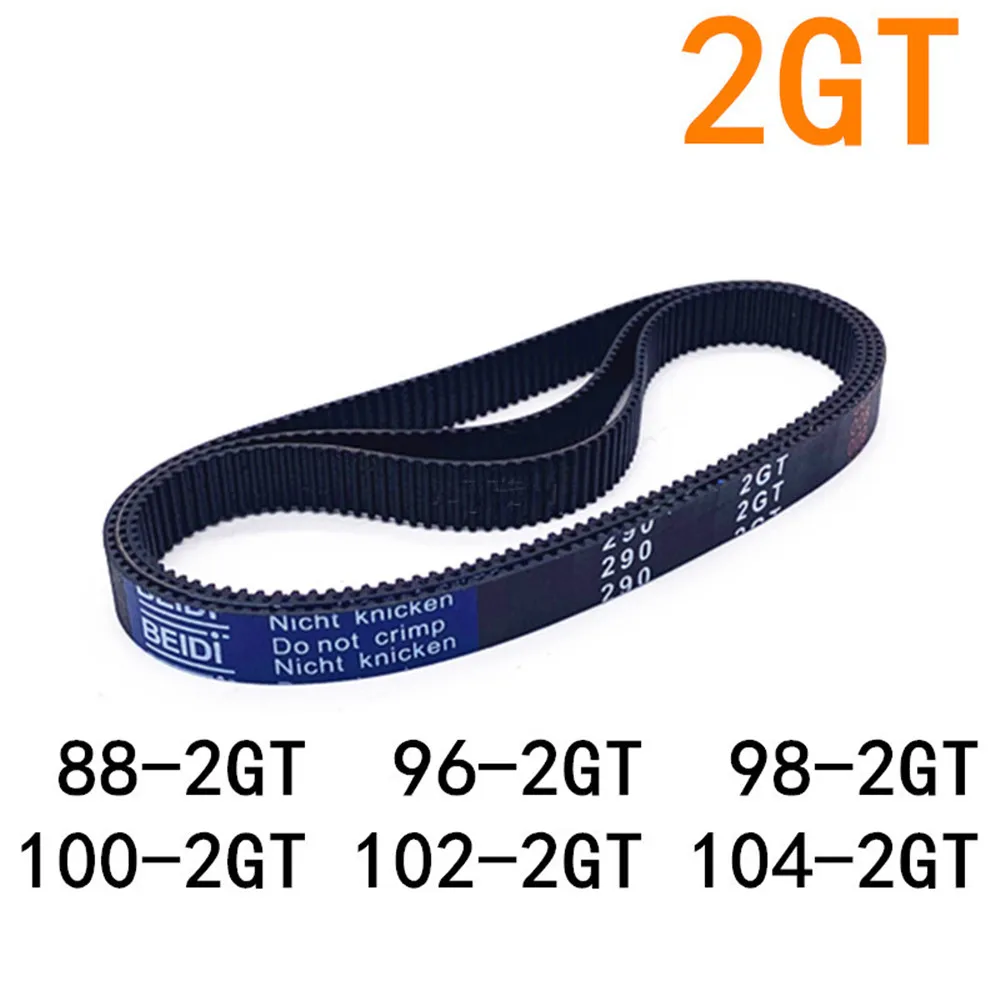 GT2 Closed Loop Timing Belt 2GT-6mm Transmission Belt 334 336 340 344 354 356 360 364 370 376mm Synchronous Belts for 3D Printer