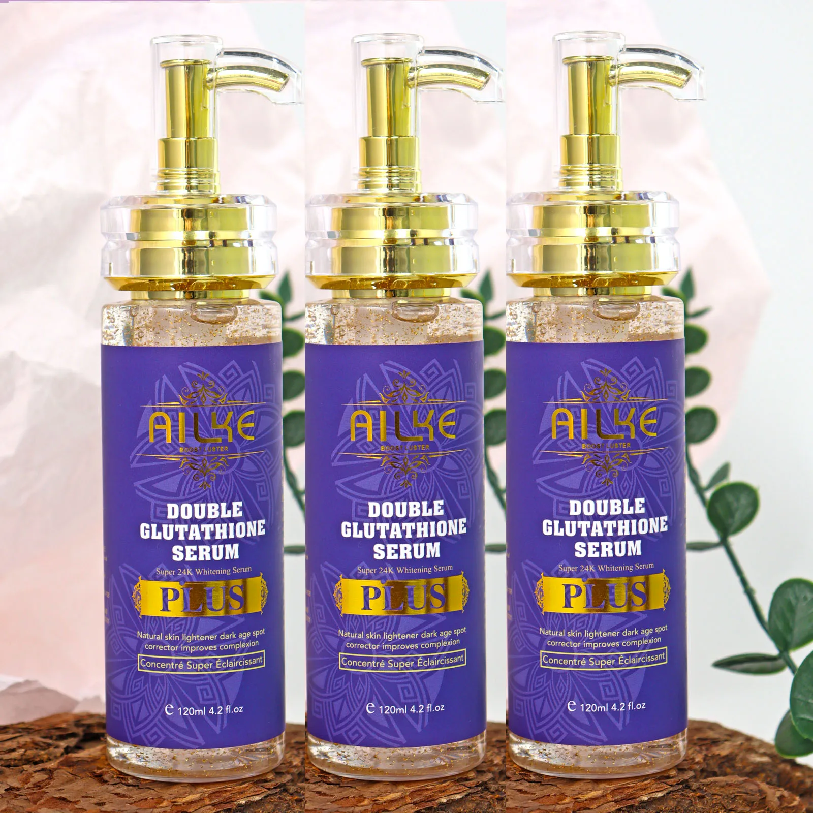 AILKE Double Glutathione PLUS Serum for Pigmentation & Stains Removal, Antioxidant, Lightening Skin, For Men & Women