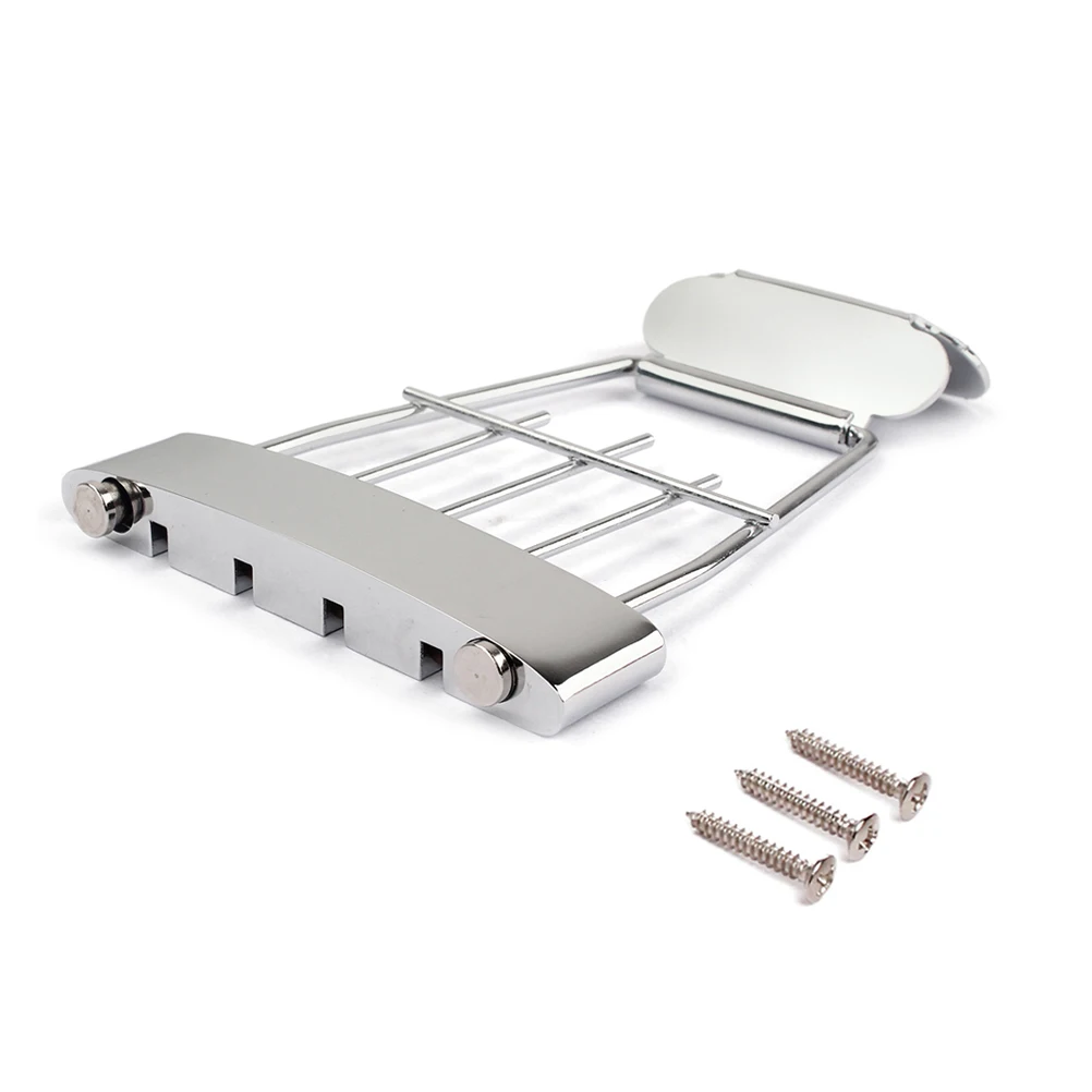 

4 String Plated Steel Zinc Alloy Replacement For Bass Guitar 15Mm Spacing Adjustable Bridge Diy Repair Part Guitar