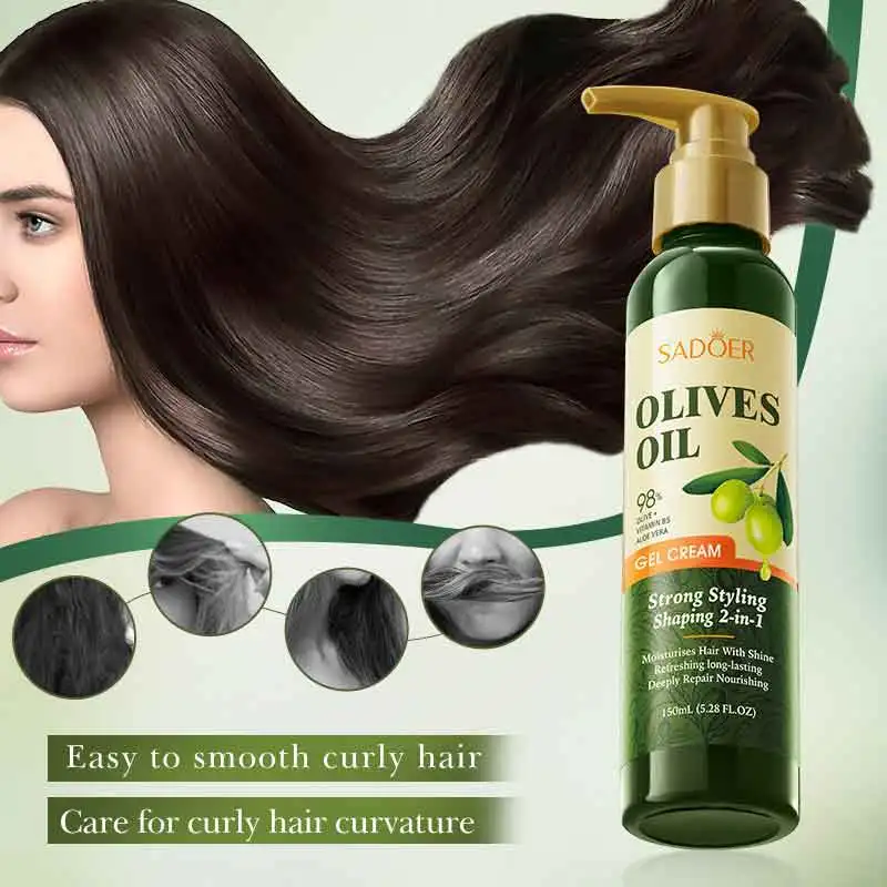 Hair Wax SADOER Olive Oil Long-lasting Styling Gel Paste Fluffy