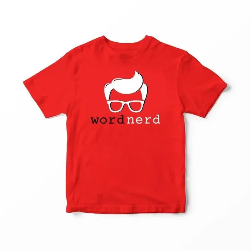 Word Nerd T Shirt Red 100 Cotton Writer Librarian Reader