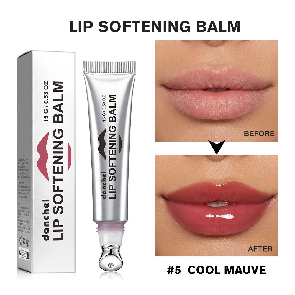 Lip Softening Balm 6 Colors Hydrating Nourishing Glossy Tinted Long Lasting Moisturizing Gentle Exfolation Reduce Lip Lines