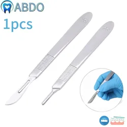 Dental 3 # chirurgia manico per bisturi 12.5cm acciaio inossidabile adatto per #10 #11 #12 #15 lame materiali De Laboratorio dentale 1 pz