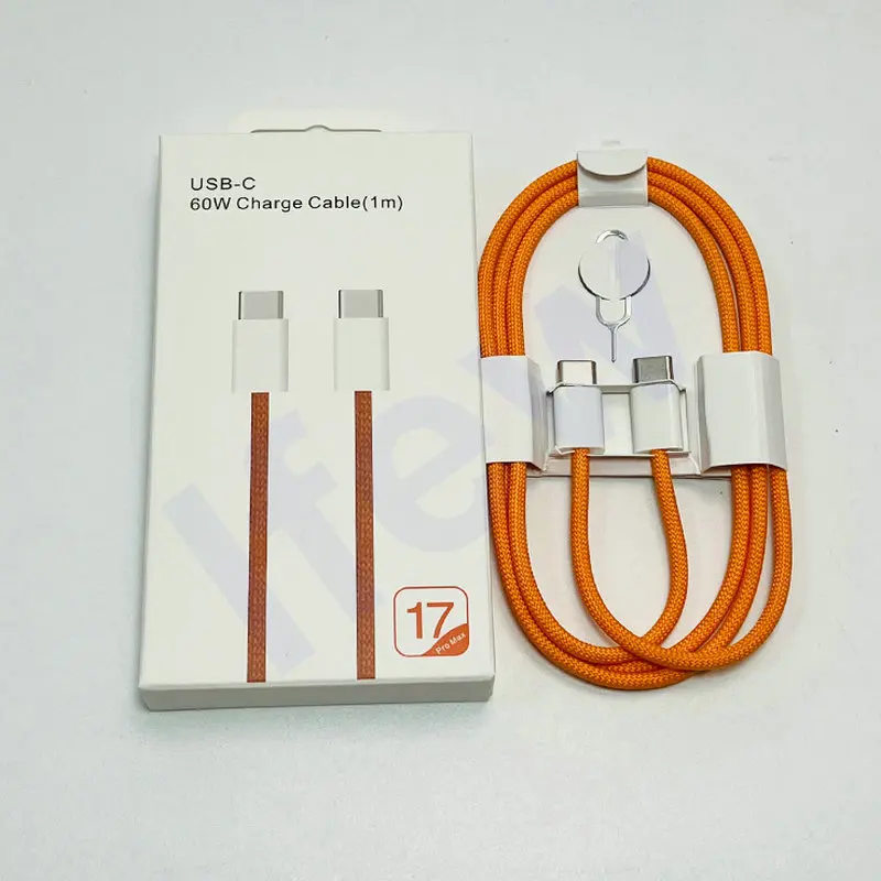 

PD 60W Phone Charging Data Cable For Apple iPhone USB Type C to Type C Fast Cable For iPhone 17 16 15 Pro Max Plus iPad C-C Line