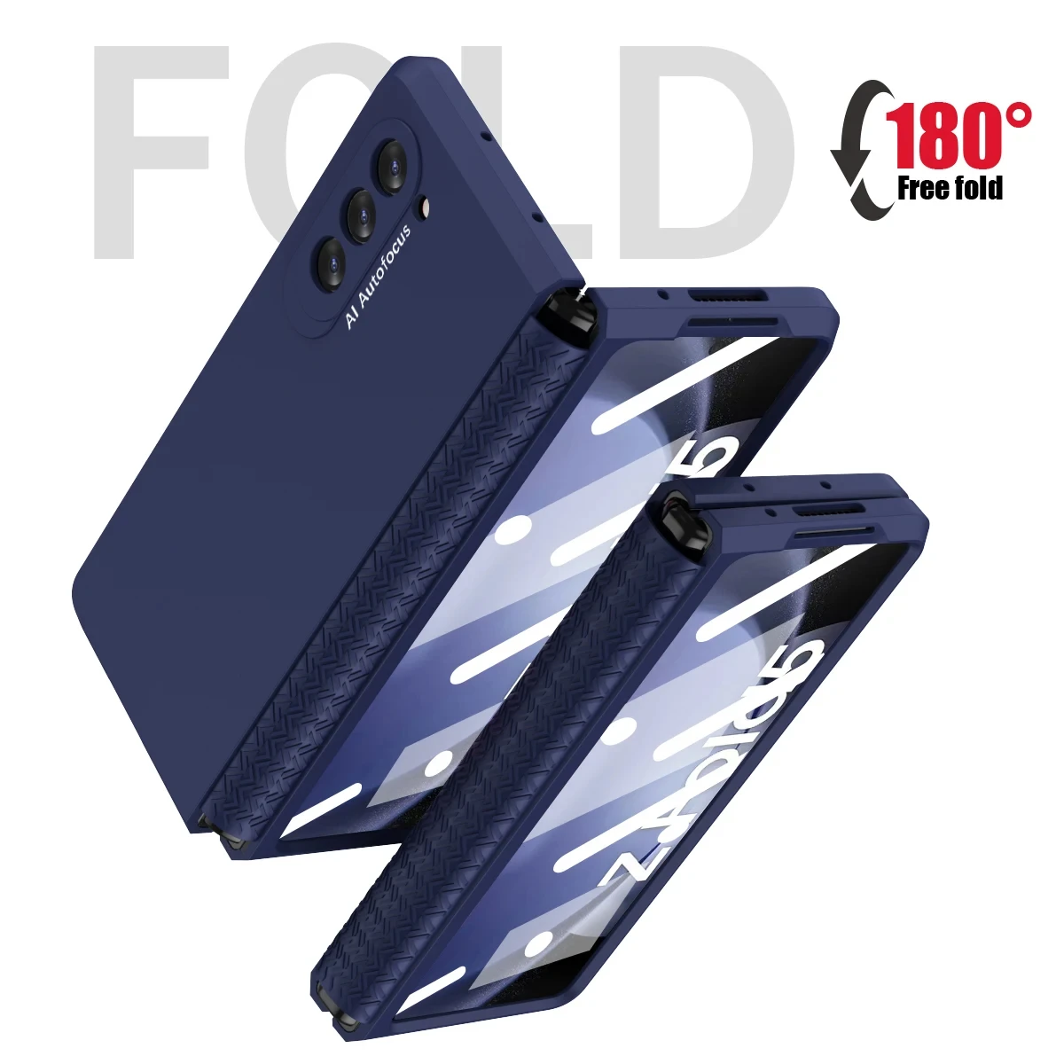 

High Quality For Samsung Galaxy Z Fold 5 4 3 2 Case Soft Hinge Matte Hard Protection Cover