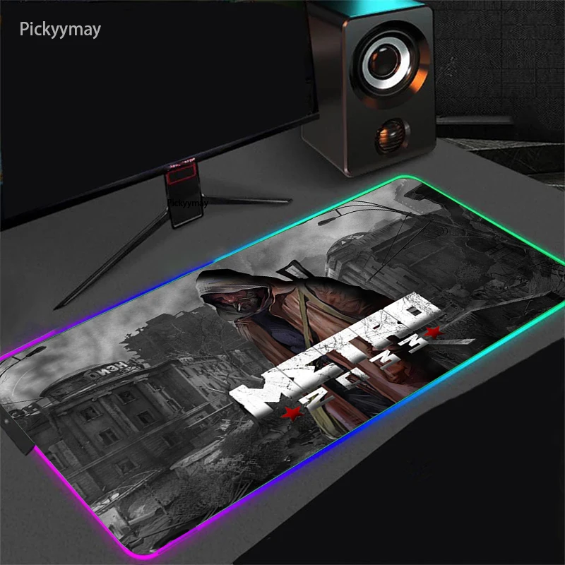 Metro 2033 RGB Gaming Mouse Pad Mousepad Keyboard Table Carpet Rubber Large Mouse Mat Deskmat LED Backlit Pc Gamer Accessories