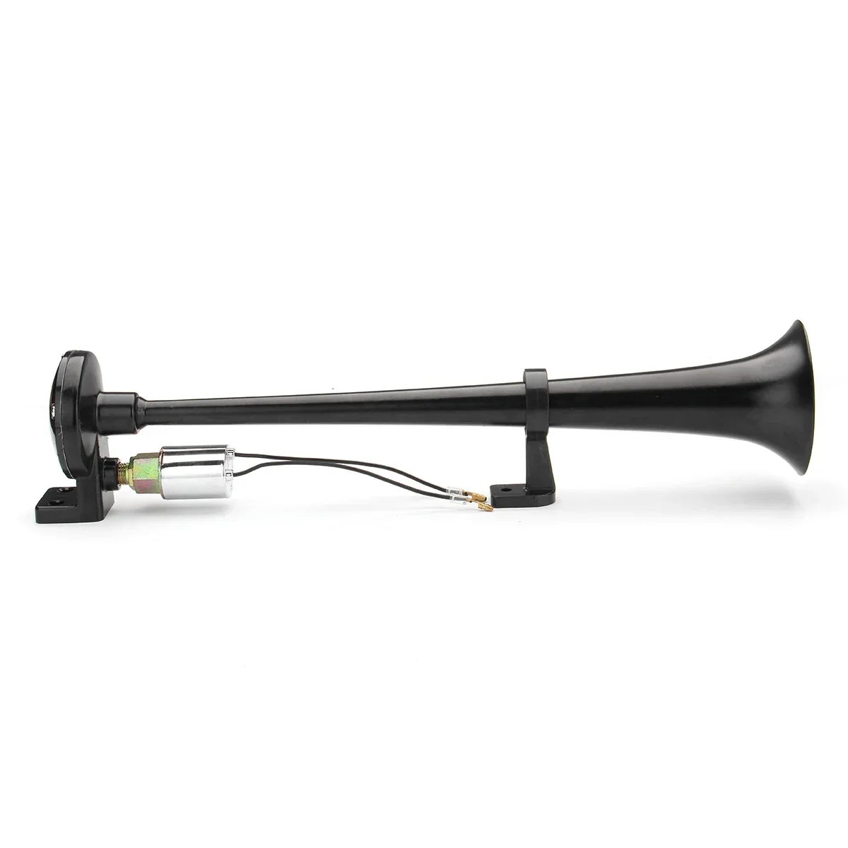 

For Boat Train Autombiles Car 12-24V 150dB Signal Air Horn Single Long Tube Black Air Horn Super Loud Single Trumpet Speaker