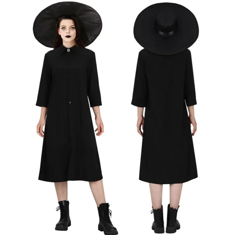 

Новое черное платье Лидия Децта, карнавальный костюм, неодимовый персонаж, наряды на Хэллоуин, женский костюм2025