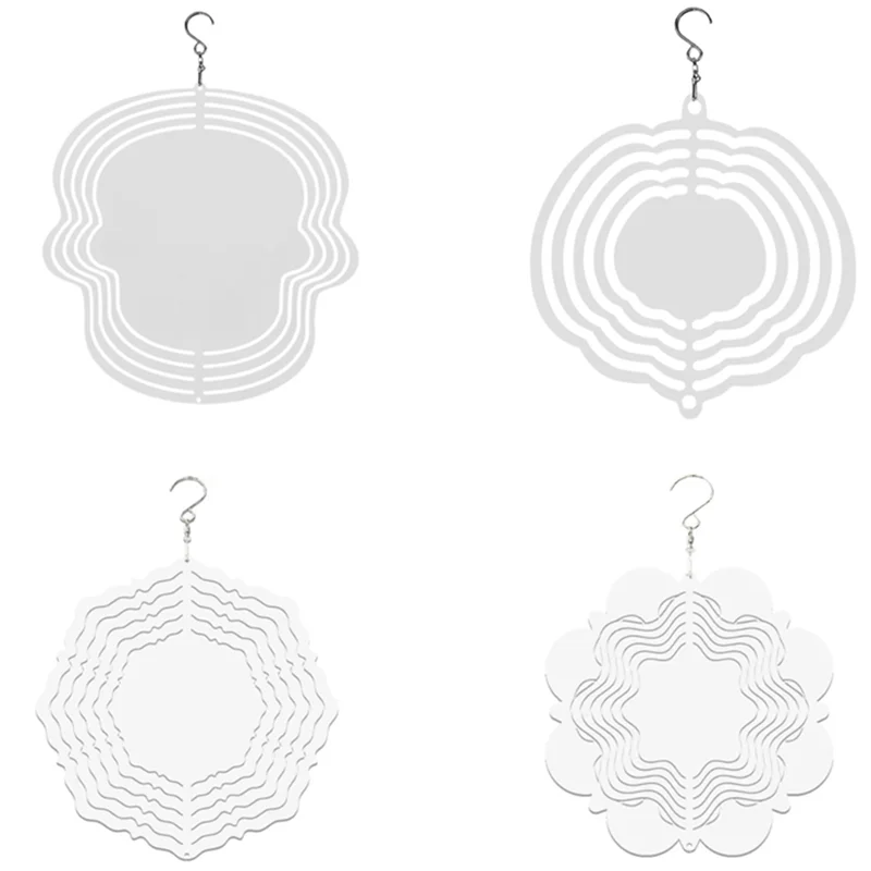 

CQMF-4PCS Атмосфера Хэллоуина Мощность ветра Термотрансферный колокольчик Поворотный стол с белым покрытием Двусторонняя печать