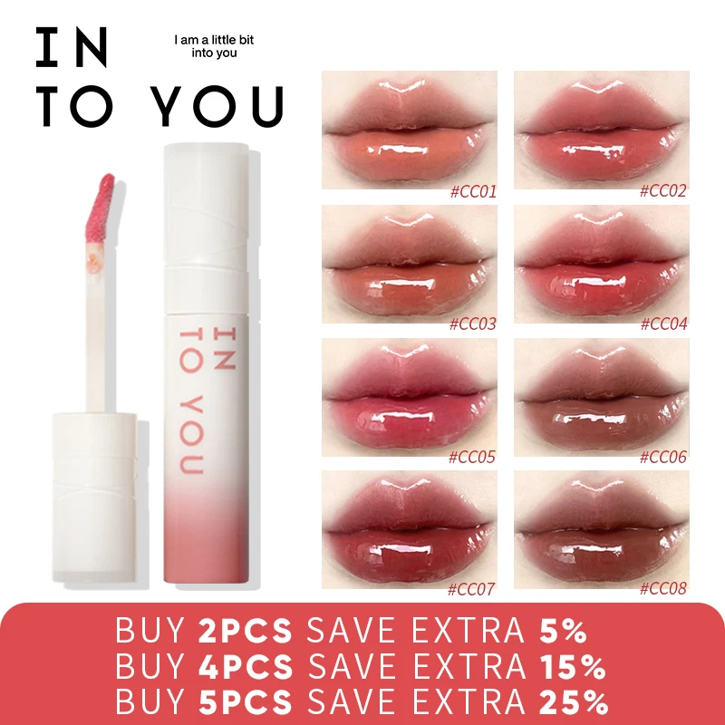 INTO YOU Coco Glow Lip Gloss Long Lasting Liquid Lipstick  Lip Makeup Women Beauty Moisturizer Care Lip for Summer