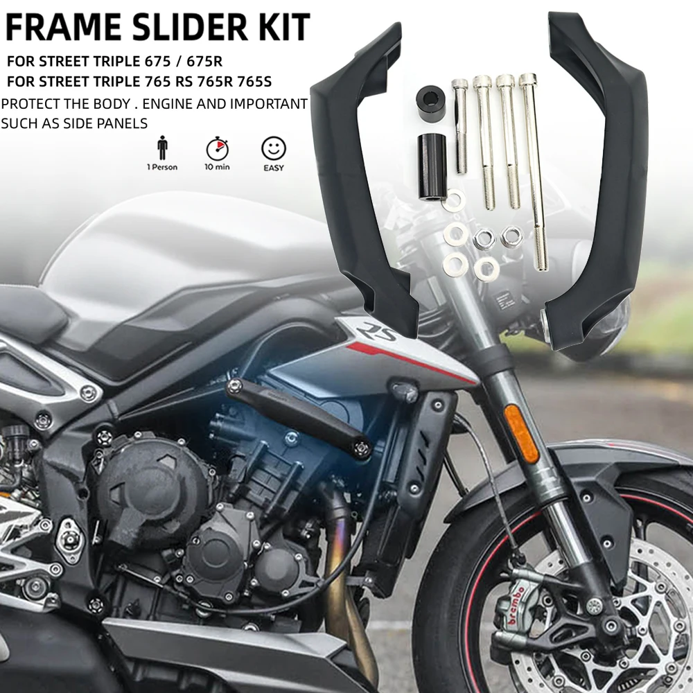 NEW FOR Street Triple 765 R S RS 765S 765R 765RS 675 675R Motorcycle Engine Guard Crash Frame Slider Falling Protector Cover Kit