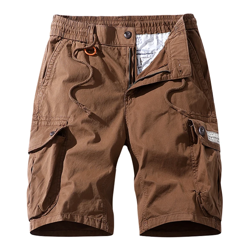 New Summer Men Cotton Cargo Shorts Men Fashion Bermuda Beach Jogger Shorts Men Casual Elastic waist Shorts Male Dropshipping - Image 5