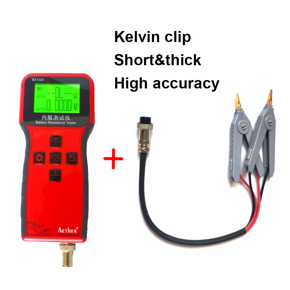 Tester di resistenza interna di tensione della batteria portatile BA1020 Controller del Kernel a 32 Bit Tester della batteria LiFePO4 18650 ad alta