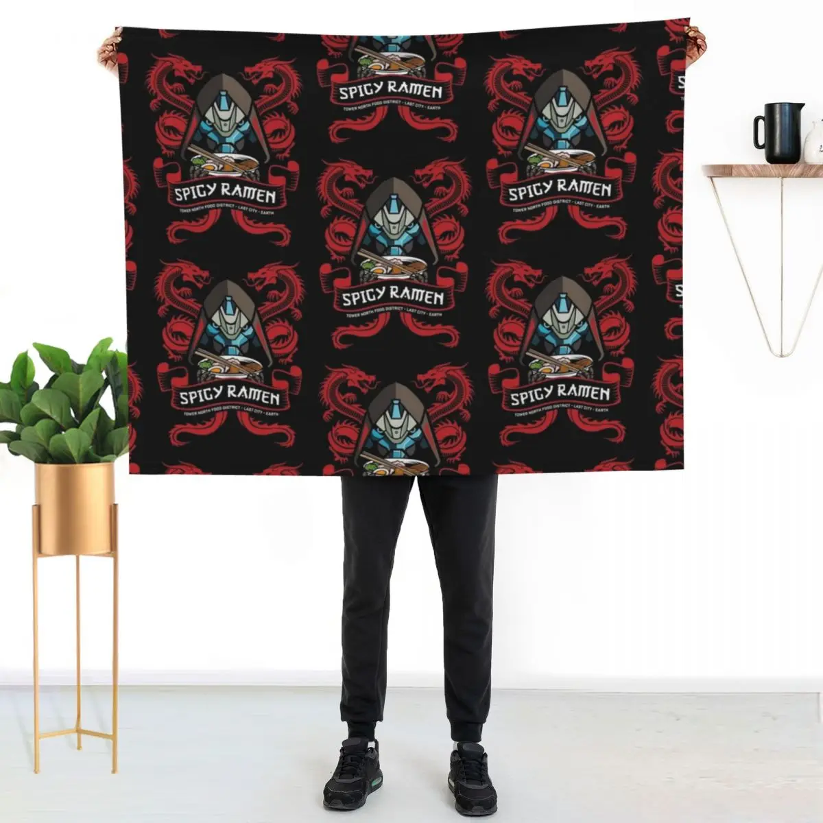 

Ramen Shop Throw Blanket Easy Care Comfortable Blanket for Couch