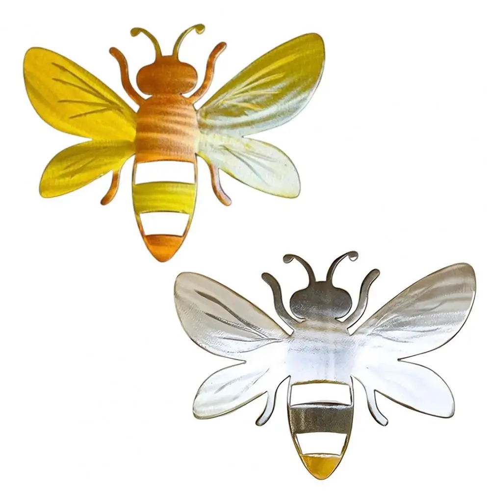 

Metal Bee Wall Ornament 3D Bee Artwork Wall Sculpture Honeybee Indoor Outdoor Decoration for Yard Garden Home Farmhouse