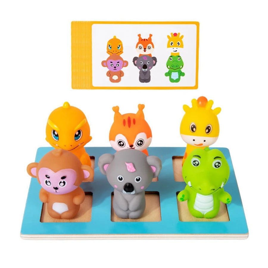 6 pçs animal fantoches de dedo do bebê aprendizagem precoce brinquedos montessori criança classificação brinquedo macio figuras dos desenhos animados para crianças educação presente