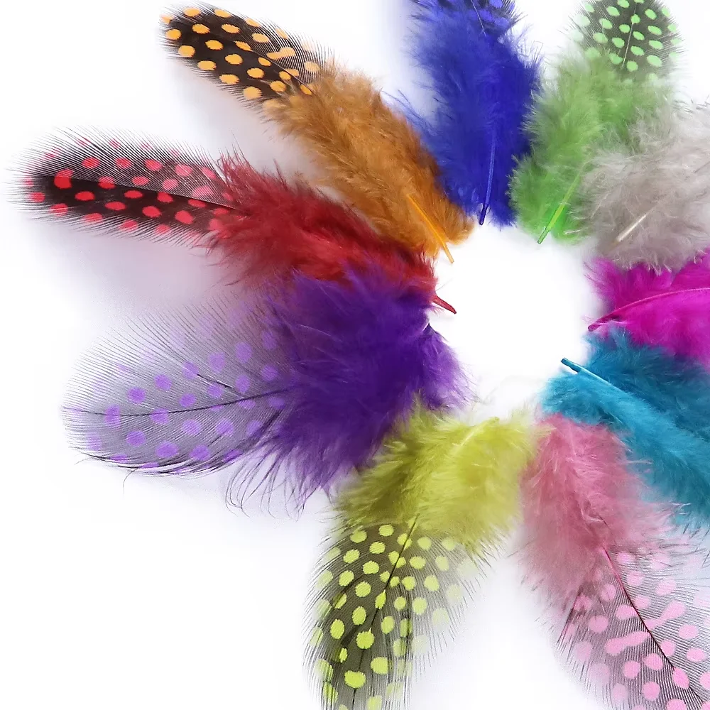 50/100/200PCS Natural Pheasant feathers Dyed Guinea fowl Feather 5-8cm Jewelry DIY Handicrafts Feather Decoration Accessories