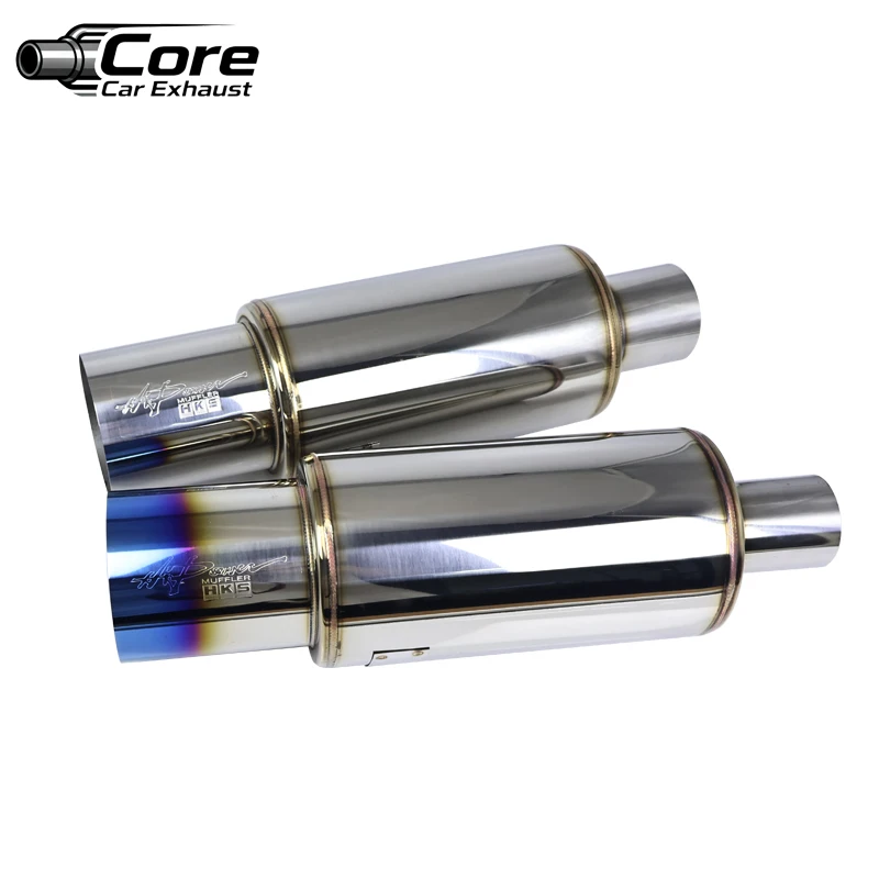 HKS العالمي عالية الجودة الفولاذ المقاوم للصدأ سيارة خمار ماسورة العادم أنابيب طرفية مع واجهات 51/63/76 مللي متر منفذ 89 مللي متر نهاية #2