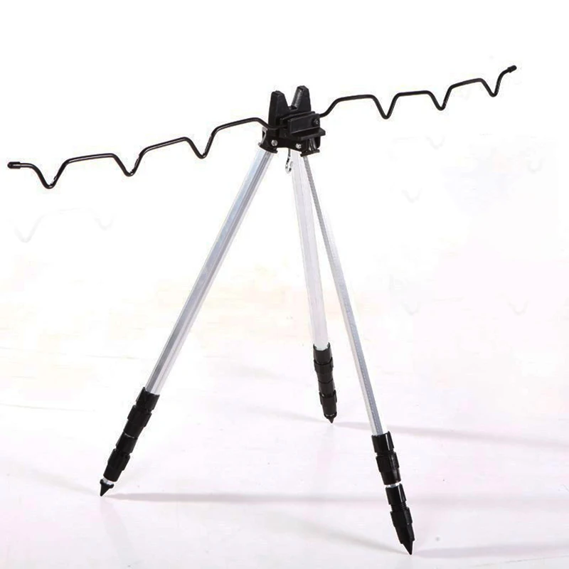 1pc Fishing Pole Support Frame Foldable Fishing Tripod Adjustable Telescopic Tripod Fishing Rod Bracket Holder Tripod