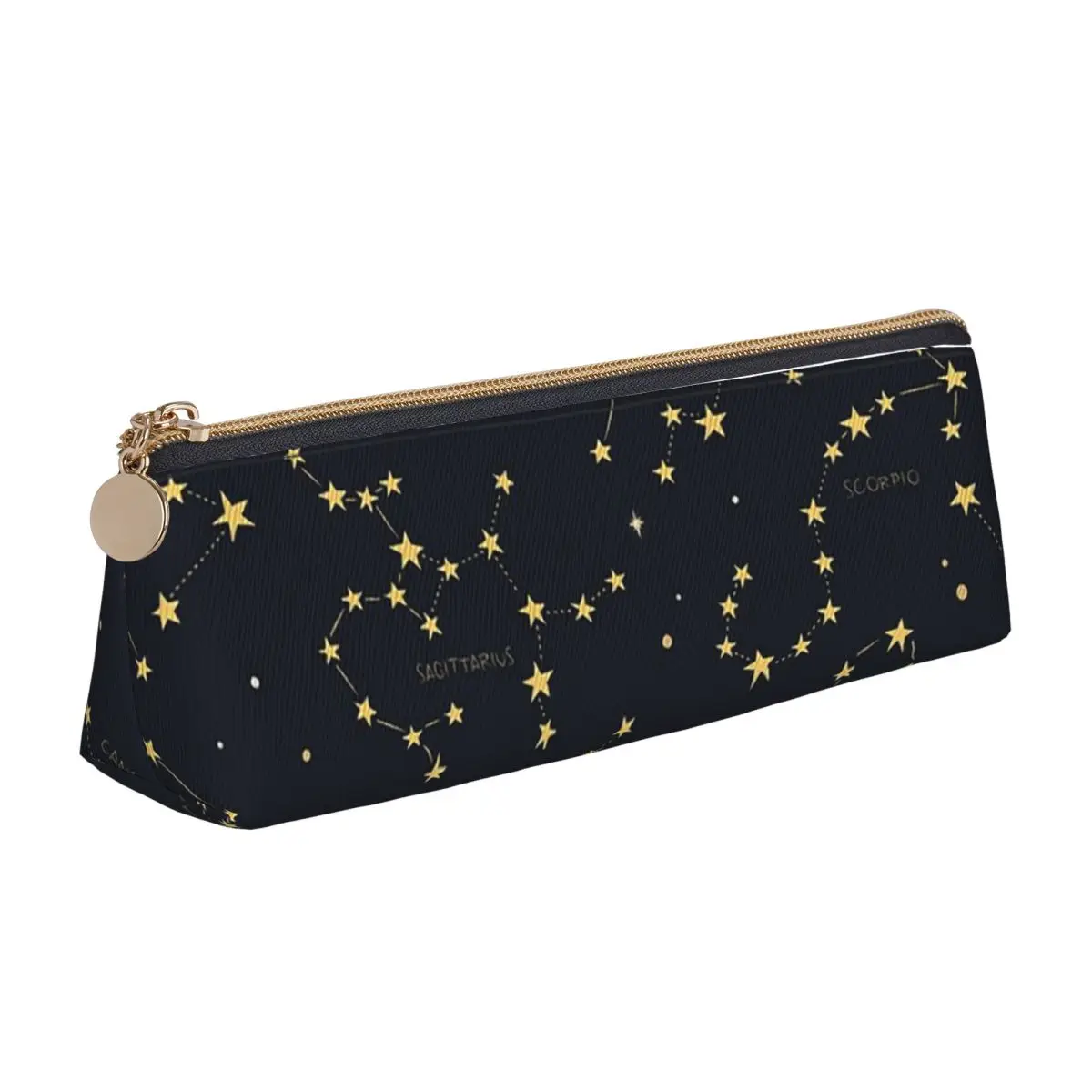 Zodiac Constellations Space Pencil Case for Studen School Large Storage Pen Box Pencil Bag Stationery Supplies Pen Holder Bag