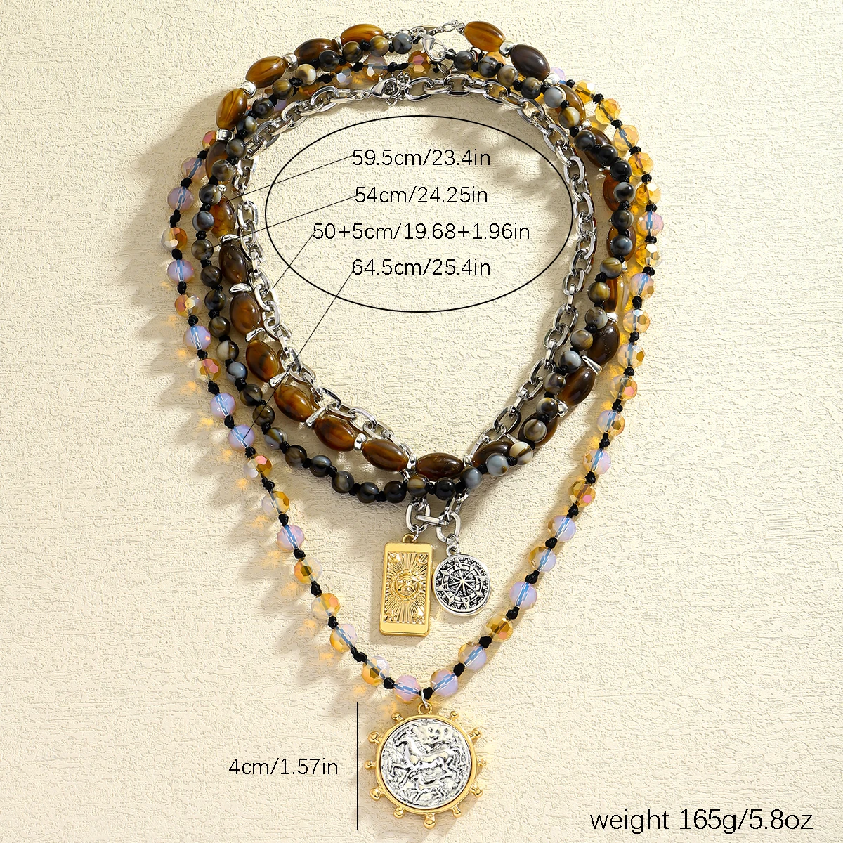 2025 Vintage Gold-Plate ZAA Coin Necklace for Women