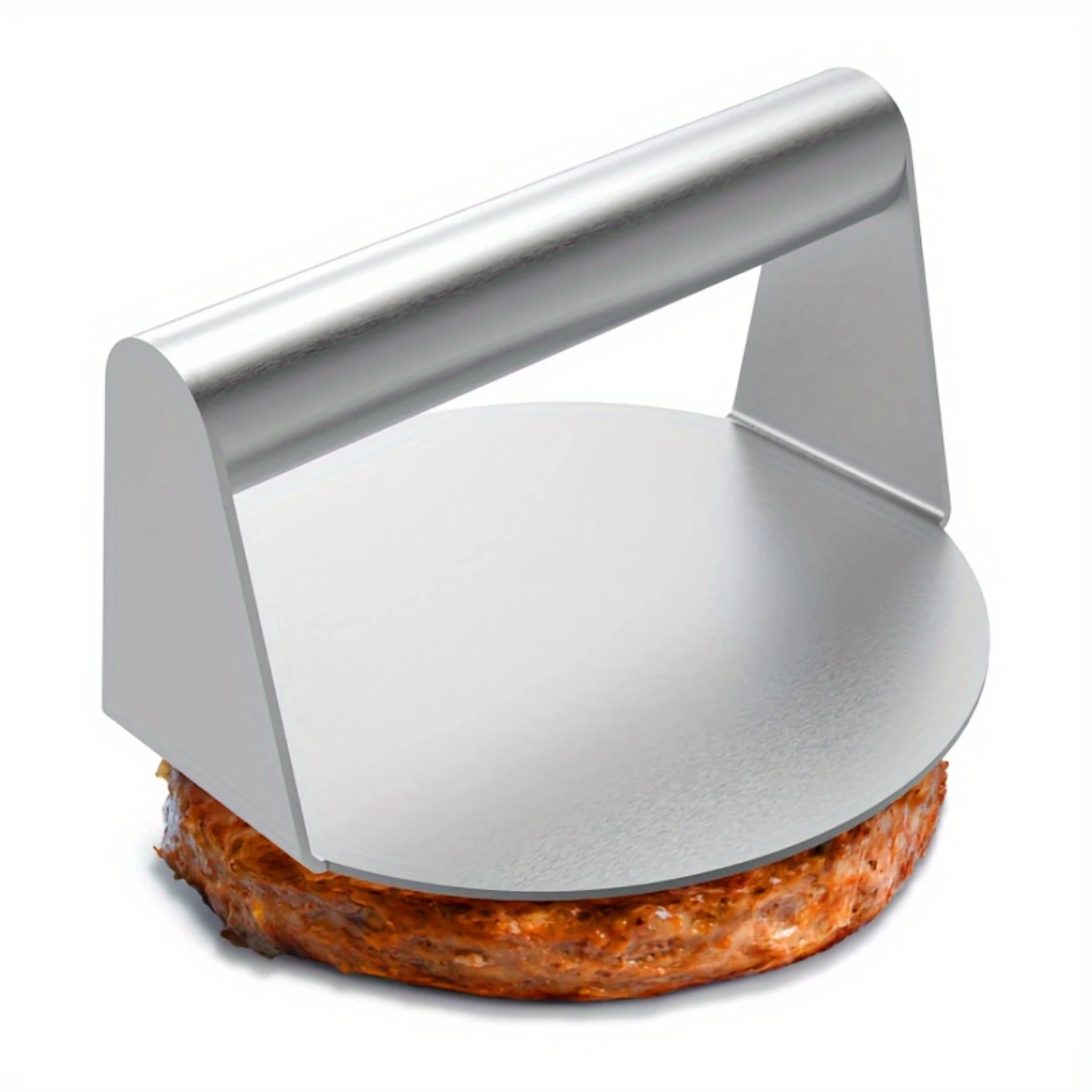 

1pc, Stainless Steel Burger Press, 5.91 Inch Round Burger Crush, Nonstick Smooth Burger Press Flat Bottom Rid Gel E S S, Bacon P