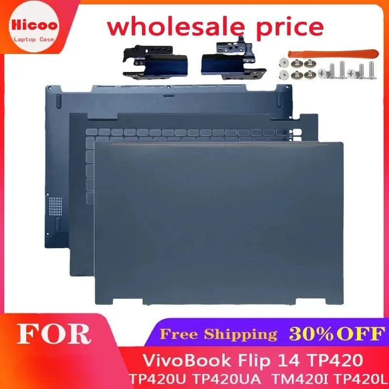 For Asus VivoBook Flip 14 TP420 TP420U TP420UA TM420 TM420I TP420L Laptop Frame LCD Back Cover/Hinge/Palmrest/Bottom Case Cover