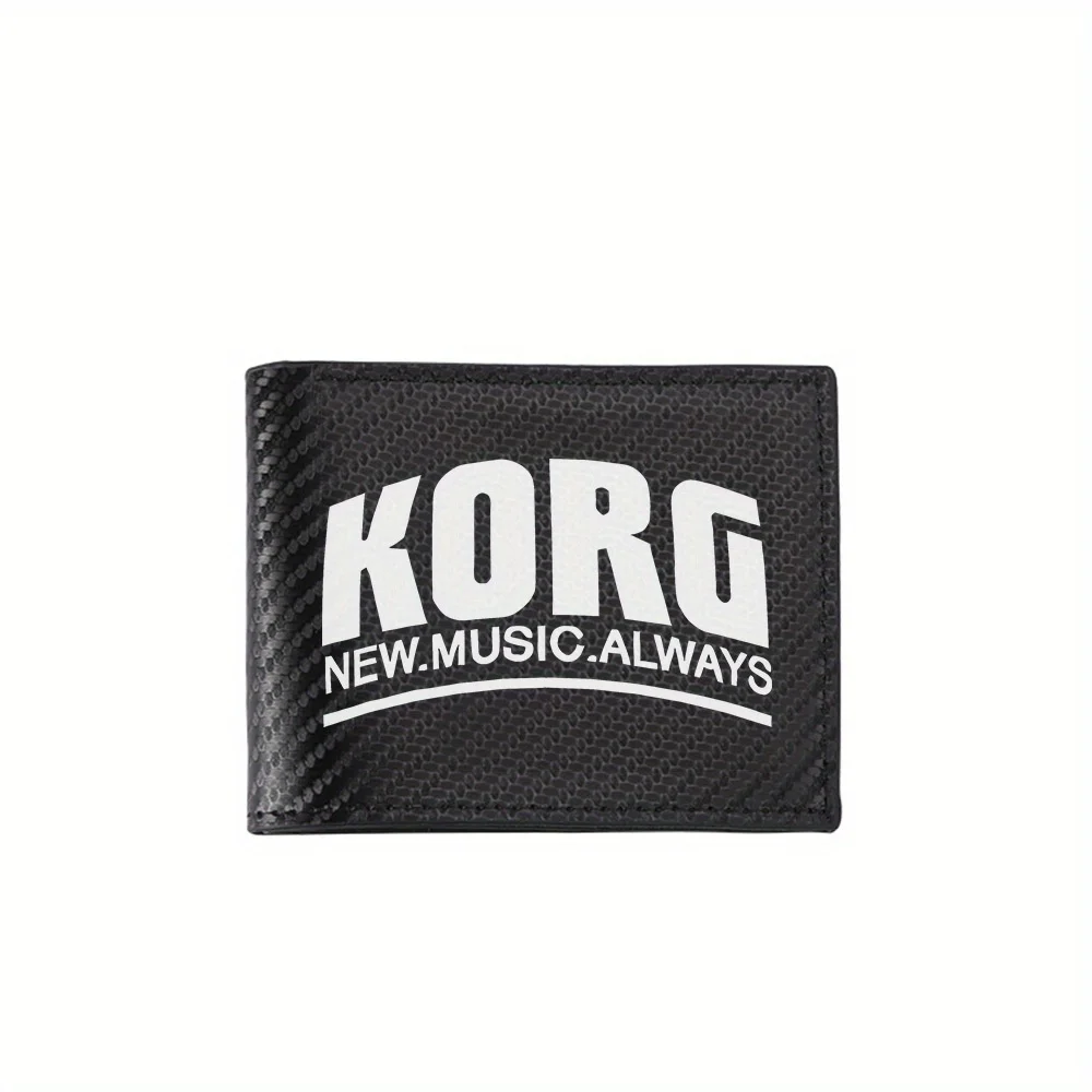 KORG brand logo music always new Men's Wallets Simple Business Modern Stylish Printing Design Gifts For Father Boyfriend Christm