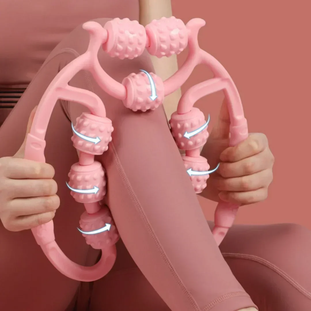 Nine-Wheel Circular Leg Pinch Massager, Fresh Legs, Yoga, Roller Calf Massager, Muscle Relaxation and Shaping