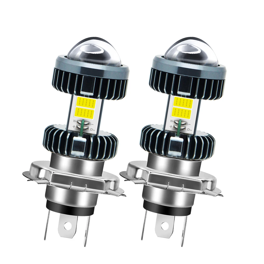 

BA20D LED Moto Headlight Bulb H4 High Low Chip 6000K White Moto Fog Spot Light 12V 24V Wide Voltage Off Road Conversion Kit