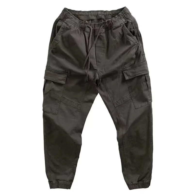 

Men's Casual Work Pants Wear-Resistant Loose Cuffed for Labor Work in Construction Sites Youthful Sle Long Trousers